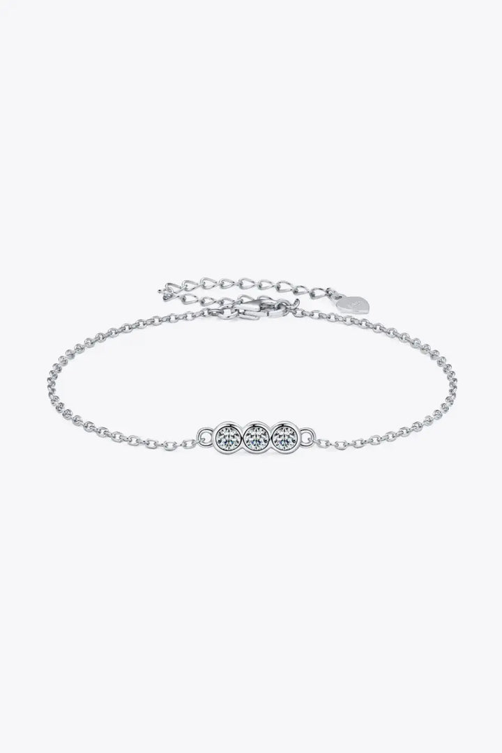 LOVCIA Adored Moissanite 925 Sterling Silver Bracelet-Bracelets-LOVCIA