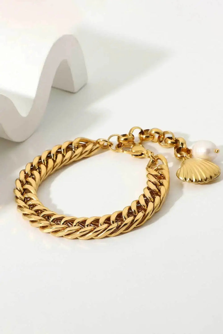 LOVCIA 18K Gold-Plated Curb Chain Bracelet-Bracelets-LOVCIA