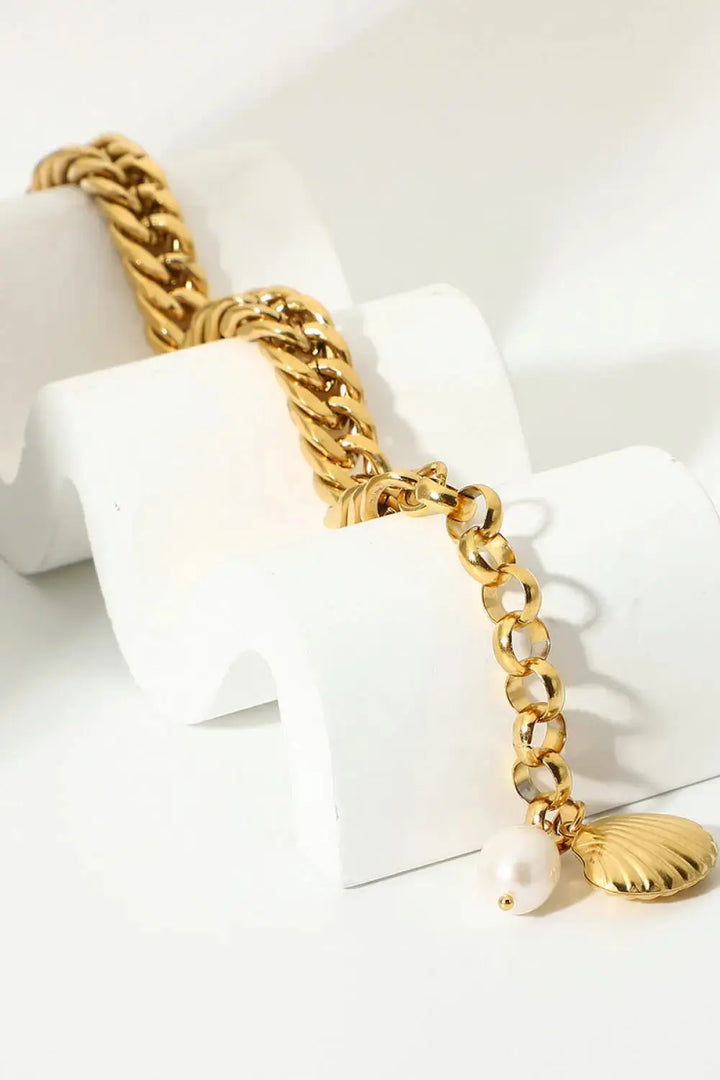 LOVCIA 18K Gold-Plated Curb Chain Bracelet-Bracelets-LOVCIA