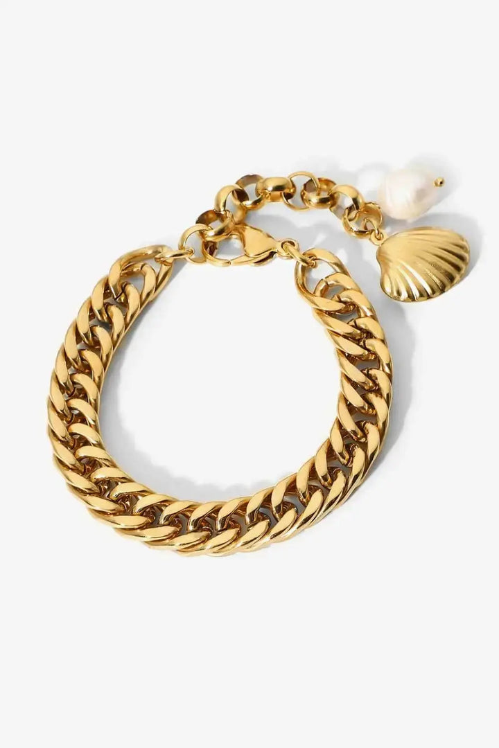 LOVCIA 18K Gold-Plated Curb Chain Bracelet-Bracelets-LOVCIA