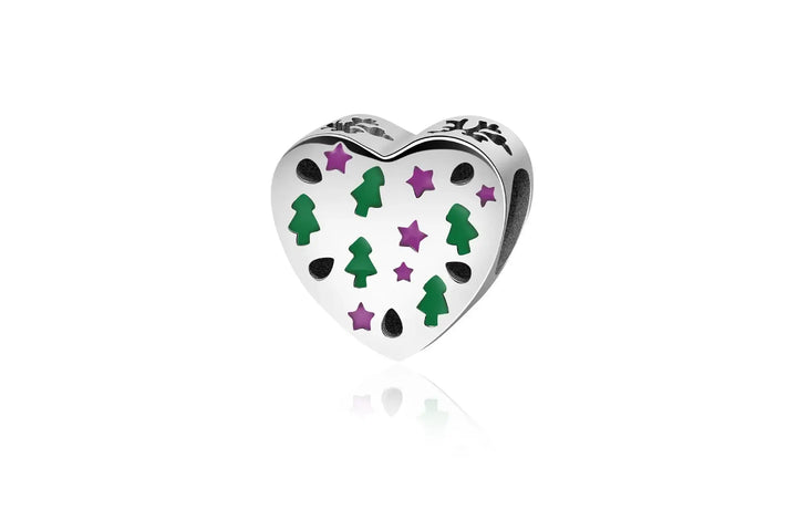 LOVCIA One Piece 925 Sterling Silver Heart Bead Charm-Bracelets-LOVCIA