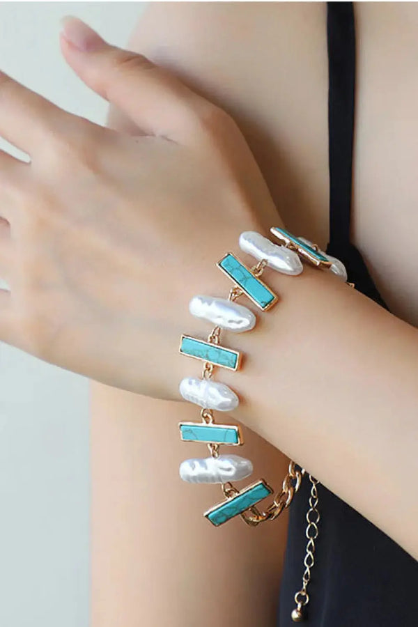 LOVCIA Turquoise Alloy Bracelet-Bracelets-LOVCIA