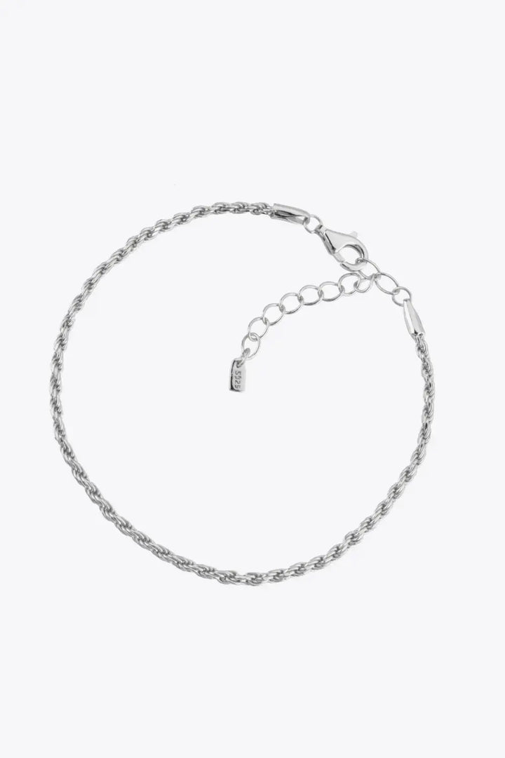 LOVCIA 925 Sterling Silver Twisted Bracelet-Bracelets-LOVCIA