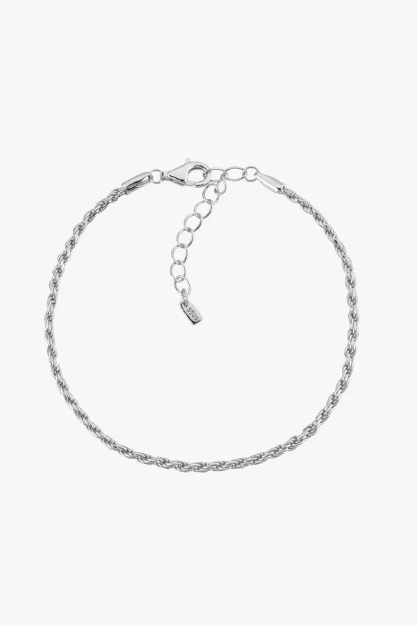 LOVCIA 925 Sterling Silver Twisted Bracelet-Bracelets-LOVCIA