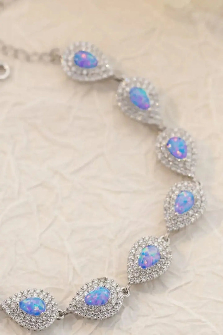 LOVCIA 925 Sterling Silver Opal Bracelet-Bracelets-LOVCIA