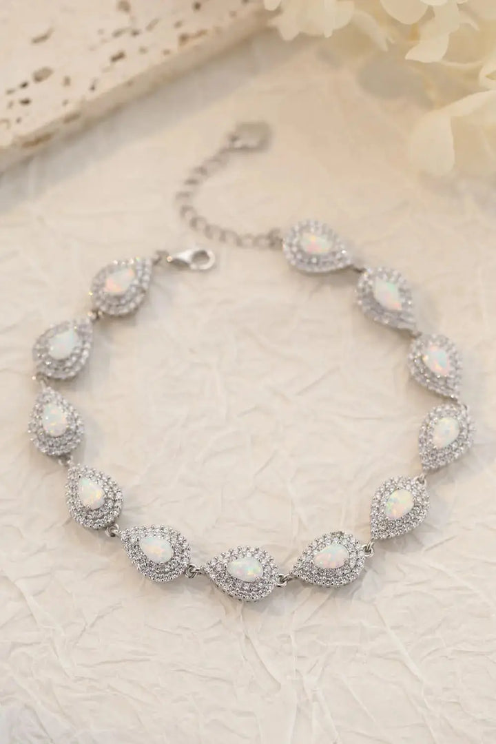 LOVCIA 925 Sterling Silver Opal Bracelet-Bracelets-LOVCIA