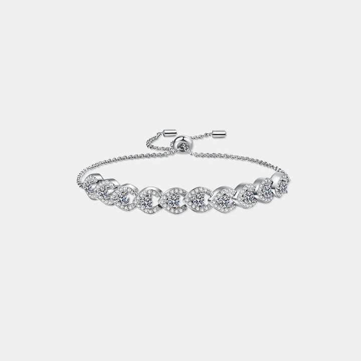 LOVCIA 1 Carat Moissanite 925 Sterling Silver Bracelet-Bracelets-LOVCIA