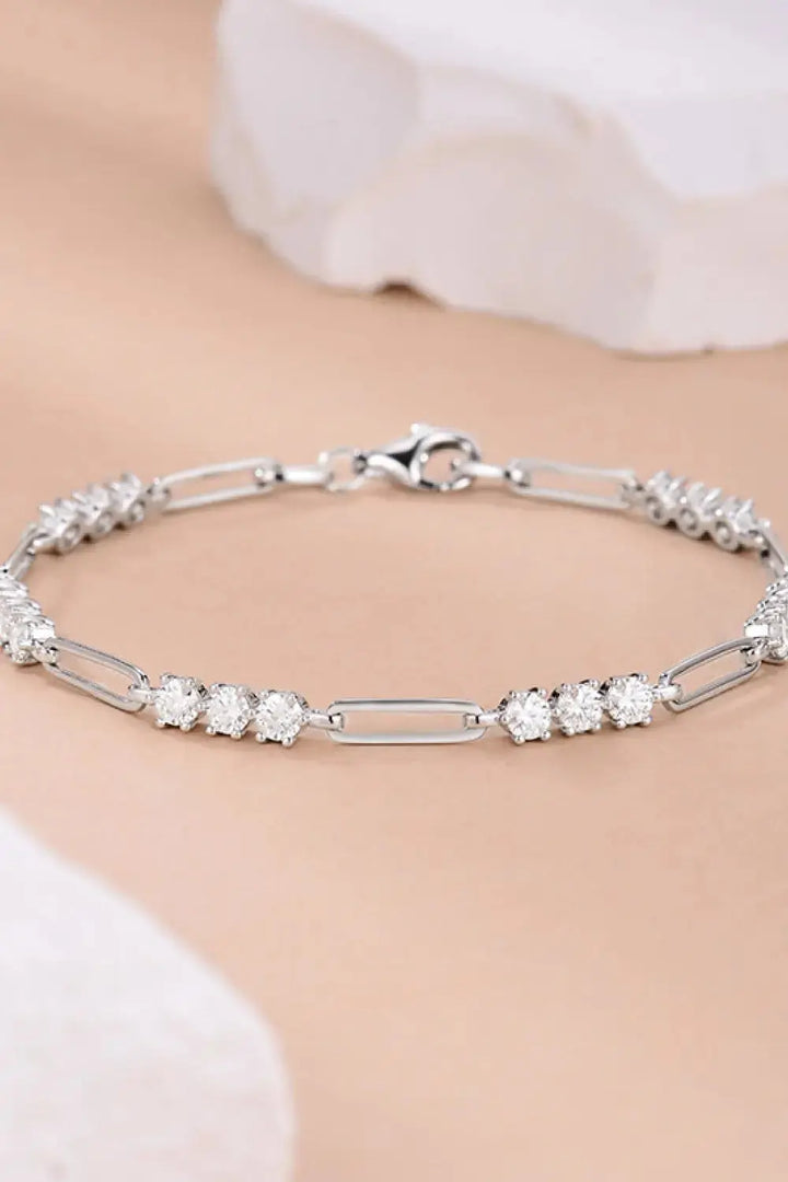 LOVCIA 1.8 Carat Moissanite 925 Sterling Silver Bracelet-Bracelets-LOVCIA