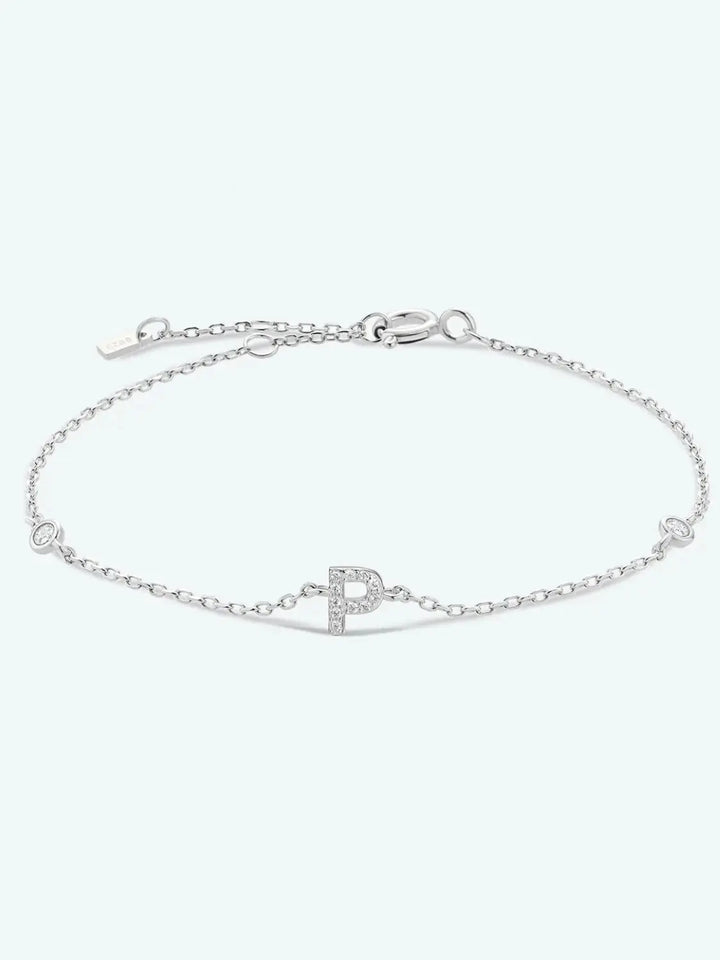 LOVCIA L To P Zircon 925 Sterling Silver Bracelet-Bracelets-LOVCIA