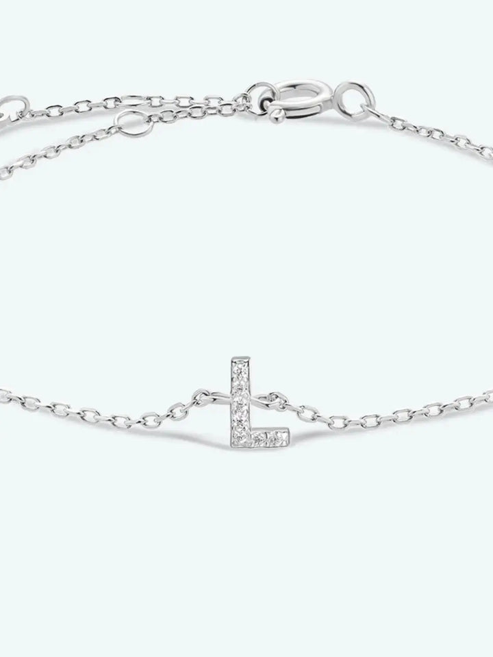 LOVCIA L To P Zircon 925 Sterling Silver Bracelet-Bracelets-LOVCIA