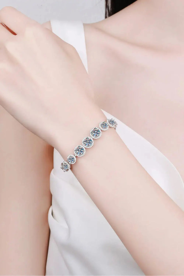 LOVCIA 925 Sterling Silver 10.4 Carat Moissanite Bracelet-Bracelets-LOVCIA