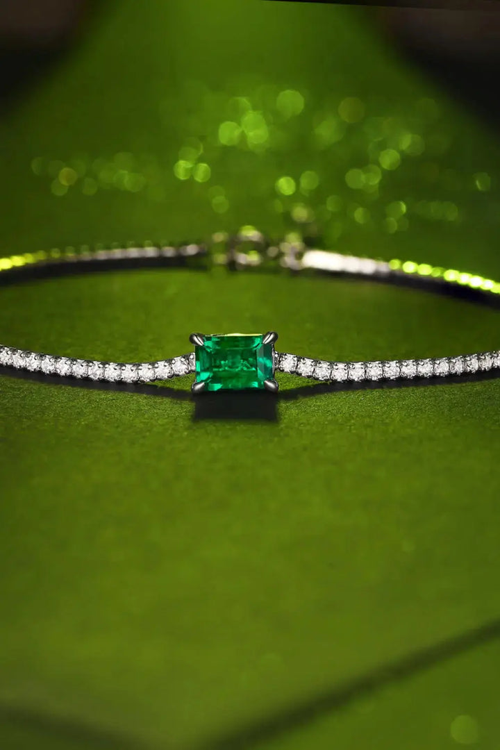 LOVCIA Adored 1 Carat Lab-Grown Emerald Bracelet-Bracelets-LOVCIA