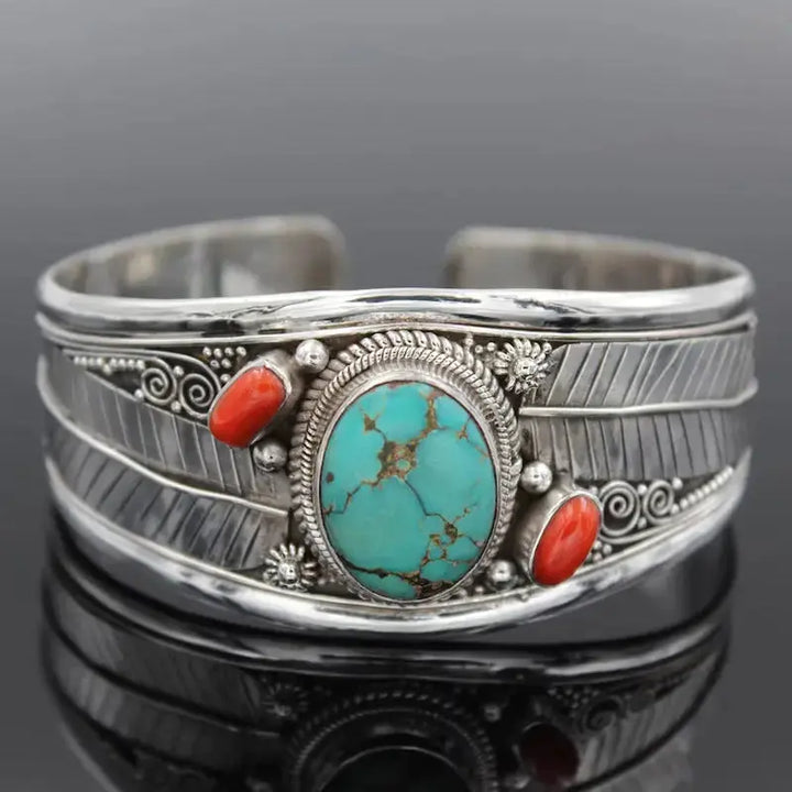 LOVCIA Turquoise Open Bracelet-Bracelets-LOVCIA