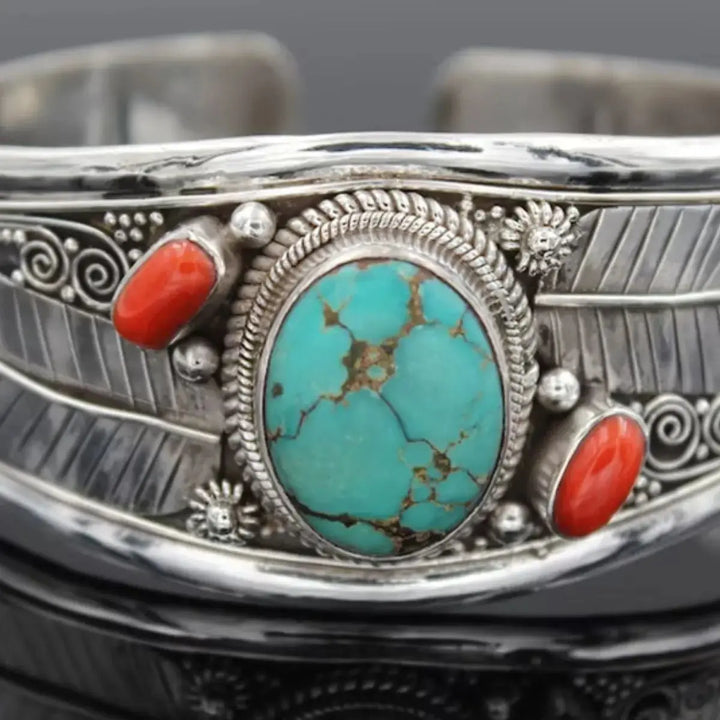 LOVCIA Turquoise Open Bracelet-Bracelets-LOVCIA