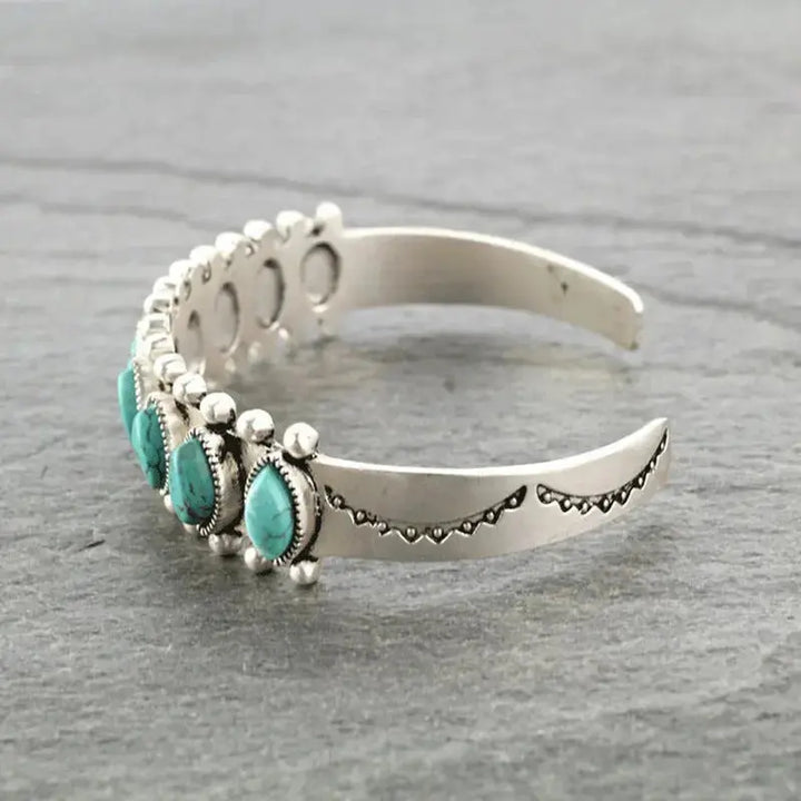 LOVCIA Turquoise Open Bracelet-Bracelets-LOVCIA