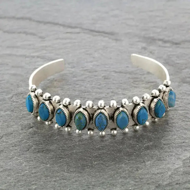 LOVCIA Turquoise Open Bracelet-Bracelets-LOVCIA