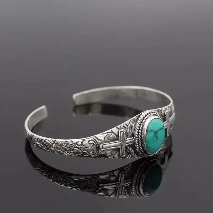 LOVCIA Turquoise Open Bracelet-Bracelets-LOVCIA