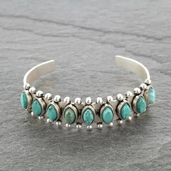 LOVCIA Turquoise Open Bracelet-Bracelets-LOVCIA