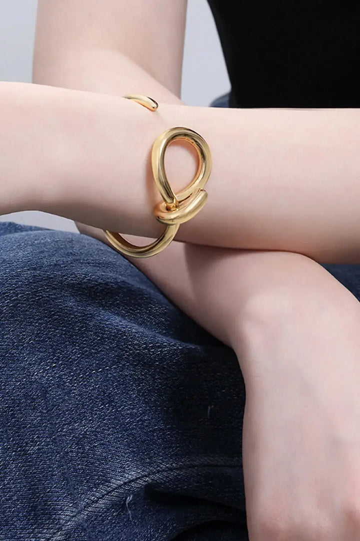 LOVCIA Stylish Knot Open Bracelet-Bracelets-LOVCIA