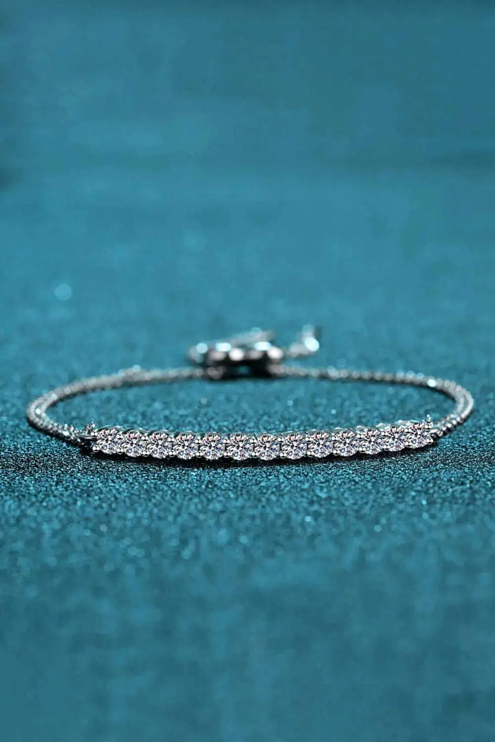 LOVCIA Adored Moissanite Sterling Silver Bracelet-Bracelets-LOVCIA