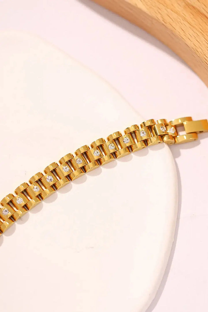 LOVCIA 18K Gold-Plated Watch Band Bracelet-Bracelets-LOVCIA