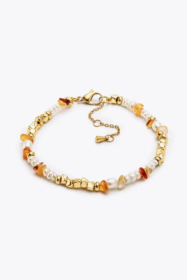 LOVCIA Freshwater Pearl Zinc Alloy Bracelet-Bracelets-LOVCIA