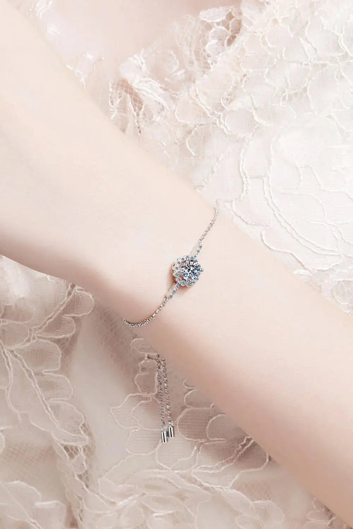 LOVCIA 1 Carat Moissanite Chain Bracelet-Bracelets-LOVCIA