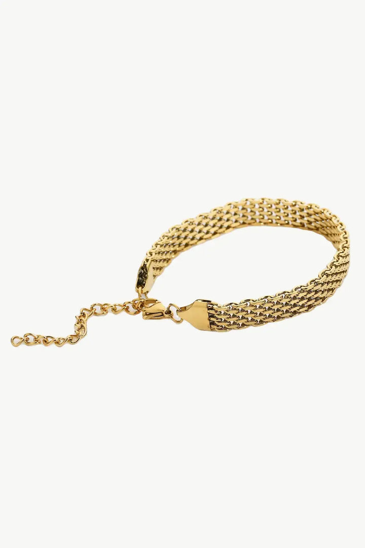 LOVCIA 18K Gold-Plated Wide Chain Bracelet-Bracelets-LOVCIA