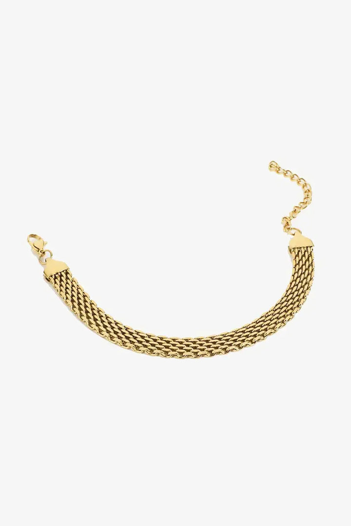 LOVCIA 18K Gold-Plated Wide Chain Bracelet-Bracelets-LOVCIA