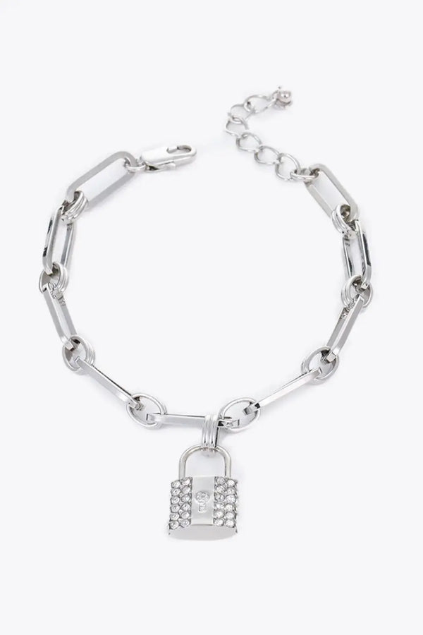 LOVCIA 5-Piece Wholesale Lock Charm Chain Bracelet-Bracelets-LOVCIA