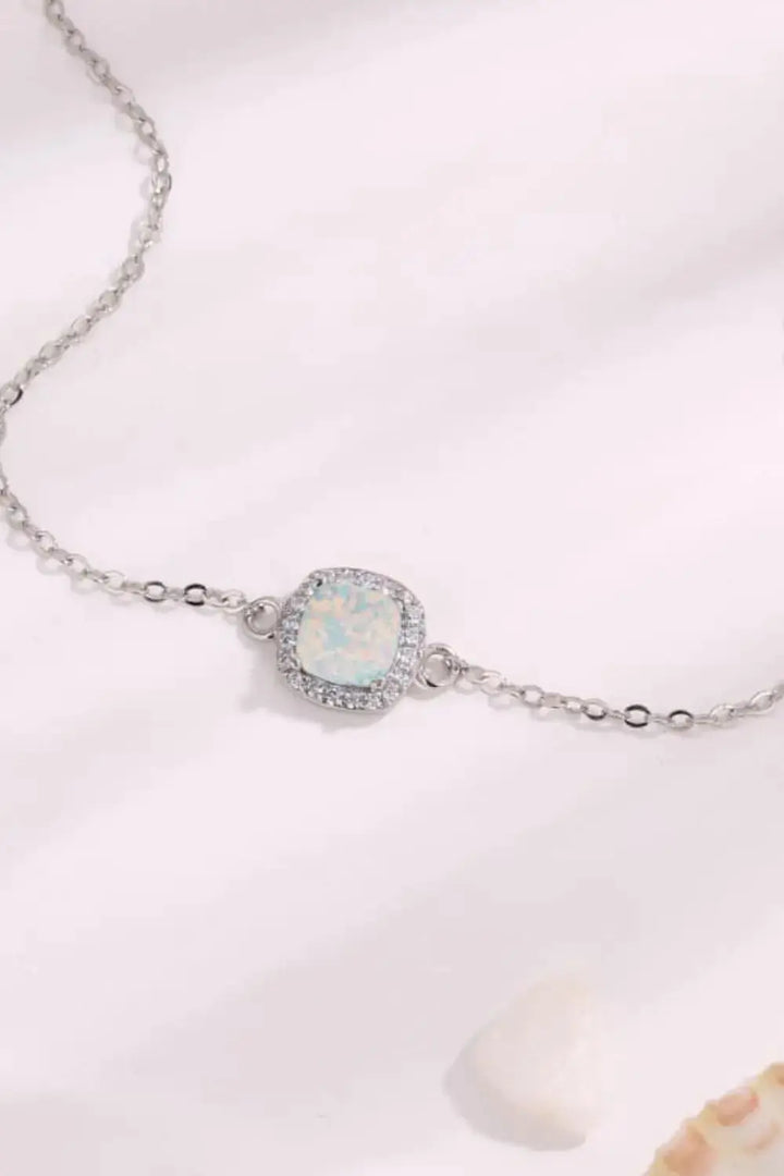 LOVCIA Opal Platinum-Plated Bracelet-Bracelets-LOVCIA