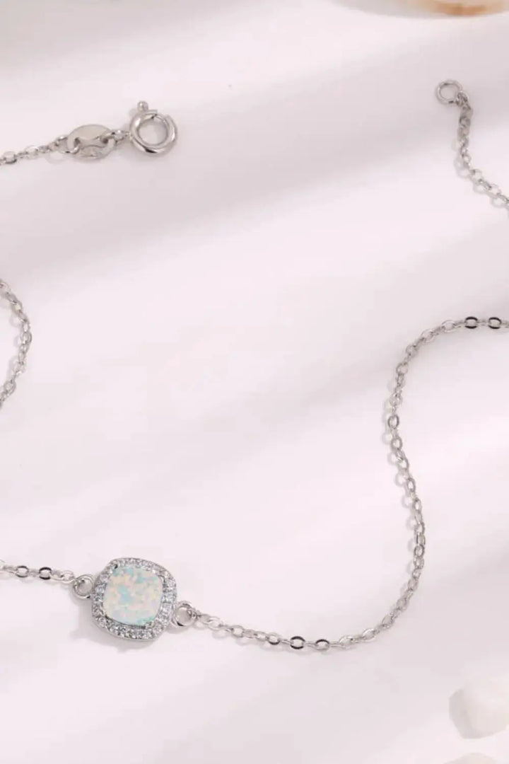 LOVCIA Opal Platinum-Plated Bracelet-Bracelets-LOVCIA