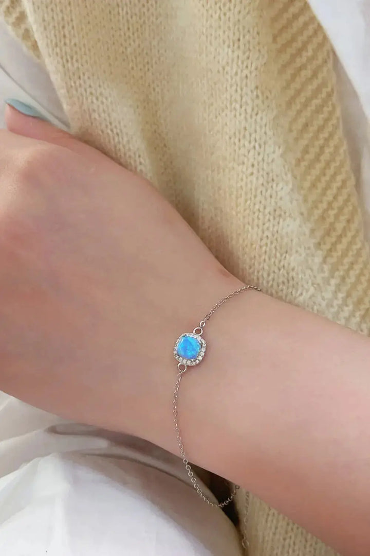 LOVCIA Opal Platinum-Plated Bracelet-Bracelets-LOVCIA