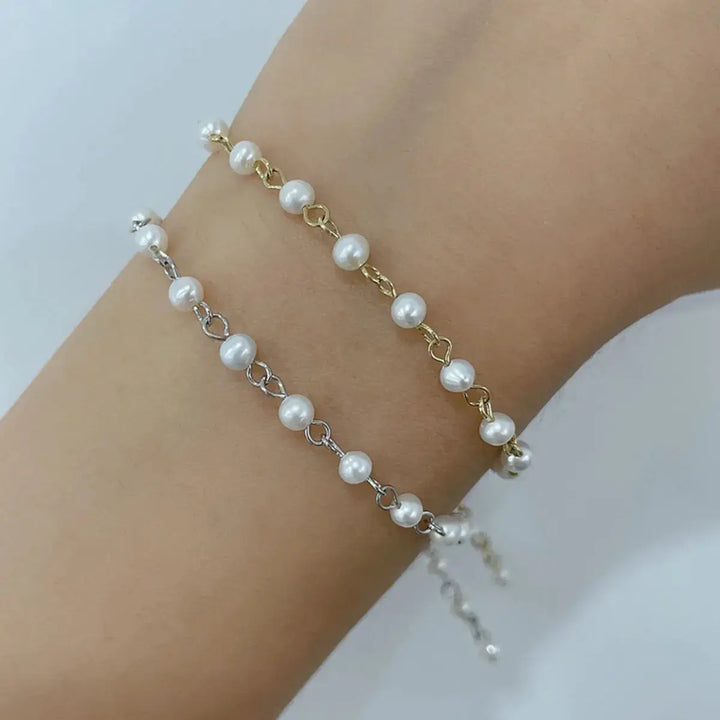 LOVCIA 925 Sterling Silver Pearl Bracelet-Bracelets-LOVCIA