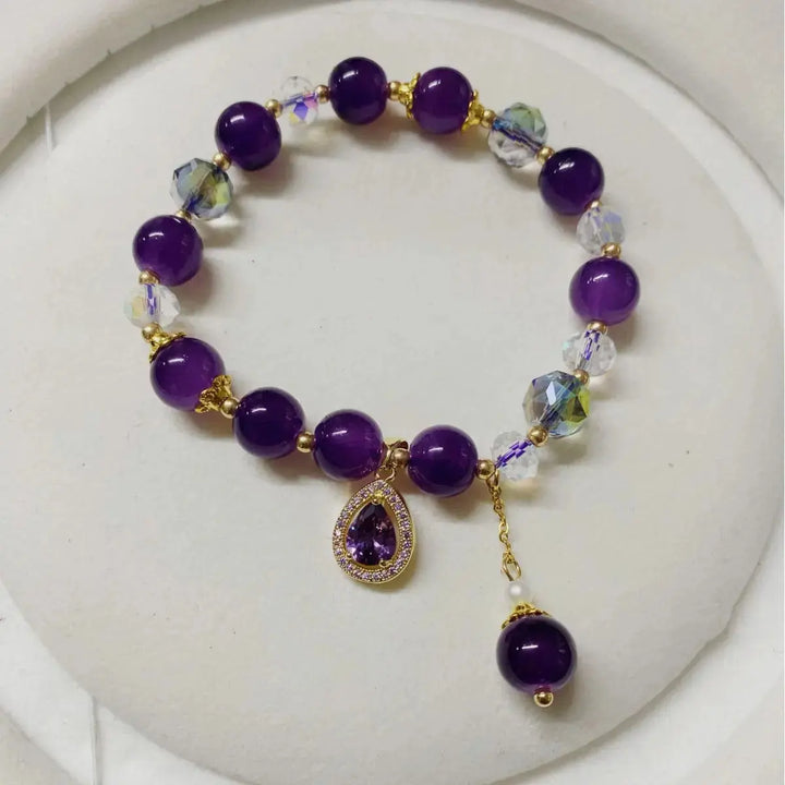 LOVCIA Lavender Color Amethyst Crystal Bracelet For Women-Bracelets-LOVCIA