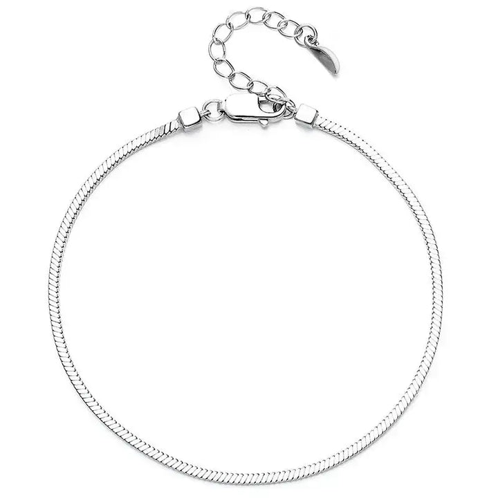 LOVCIA 925 Sterling Silver Adjustable Snake Chain Bracelet for Women-Bracelets-LOVCIA