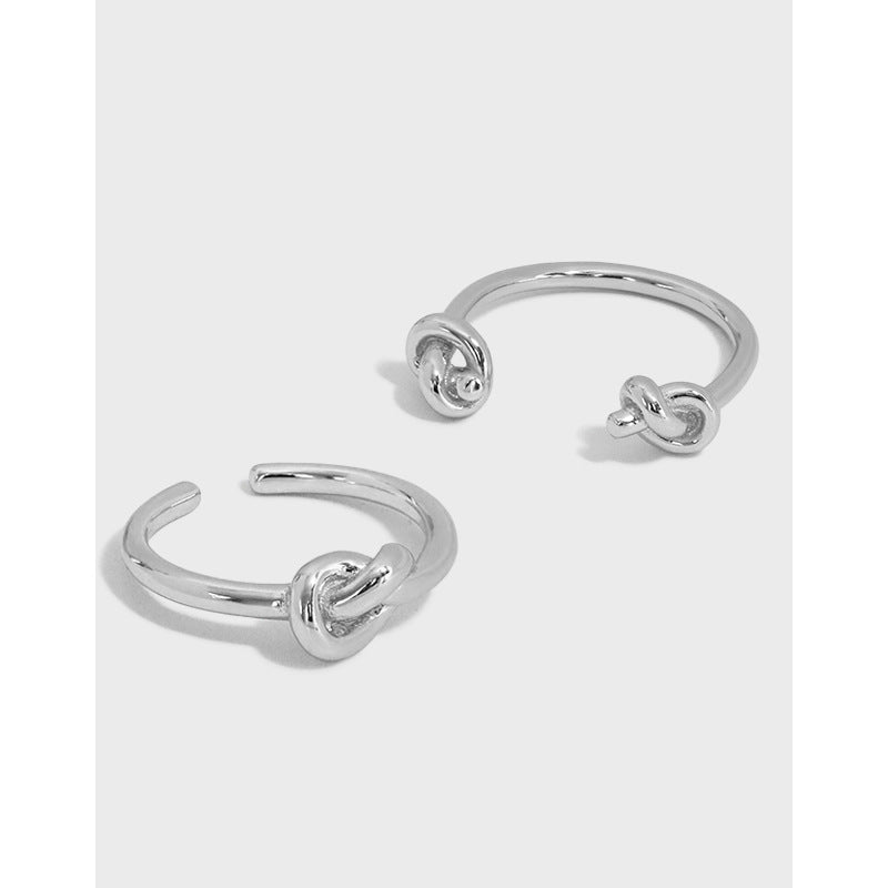 Lovcia Knot Ring 925 Sterling Silver Adjustable Gold Plated-Rings-B Yellow Gold-
