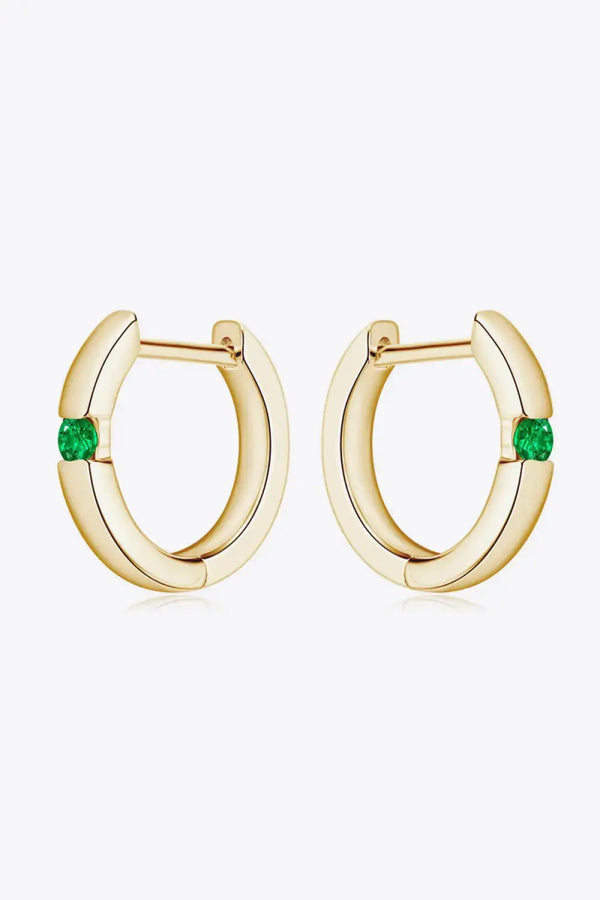 Lovcia Lab-Grown Emerald Earrings-Earrings-Gold-One Size-Gold