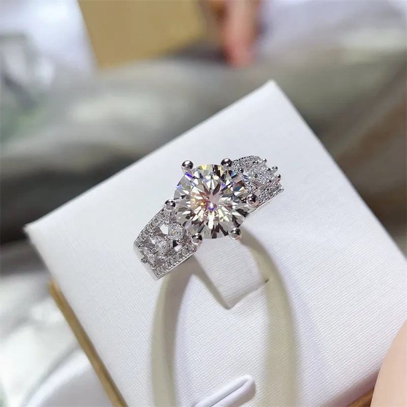 Lovcia Lasting Beauty 3 Carat 925 Sterling Silver Moissanite Ring for Women - Silver-5- - Buy latest trendy Rings for Women and Girls