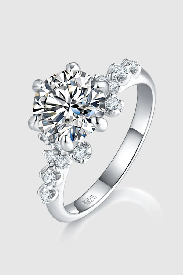 Lovcia Lasting Luster 2 Carat Moissanite 925 Sterling Silver Ring for Women - Silver-5- - Buy latest trendy Rings for Women and Girls