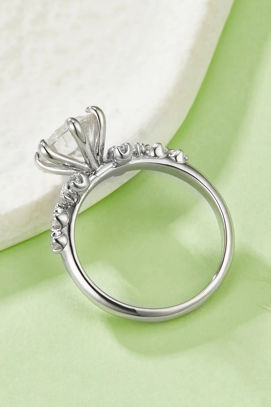 Lovcia Lasting Luster 2 Carat Moissanite 925 Sterling Silver Ring for Women - Silver-5- - Buy latest trendy Rings for Women and Girls