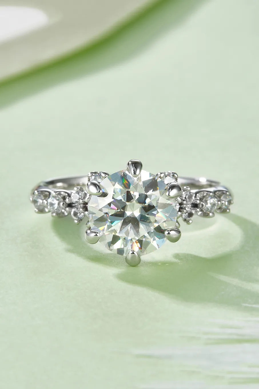 Lovcia Lasting Luster 2 Carat Moissanite 925 Sterling Silver Ring for Women - Silver-5- - Buy latest trendy Rings for Women and Girls