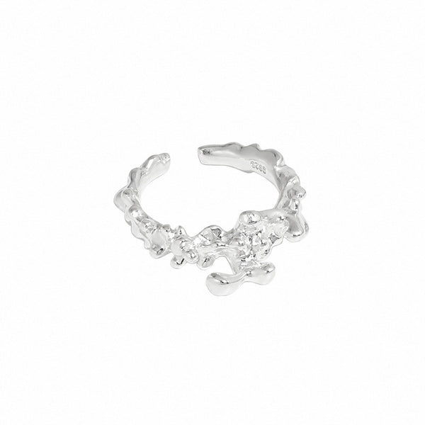 Lovcia Lava Flame 925 Sterling Silver Adjustable Ring-Rings-No Plating-No Plating