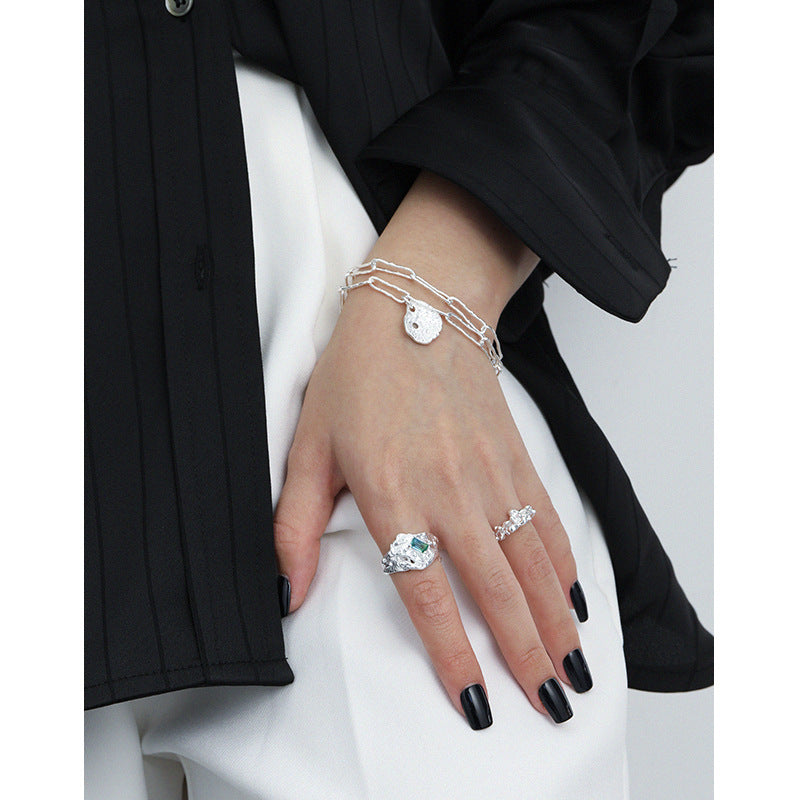 Lovcia Lava Flame 925 Sterling Silver Adjustable Ring-Rings-No Plating-No Plating