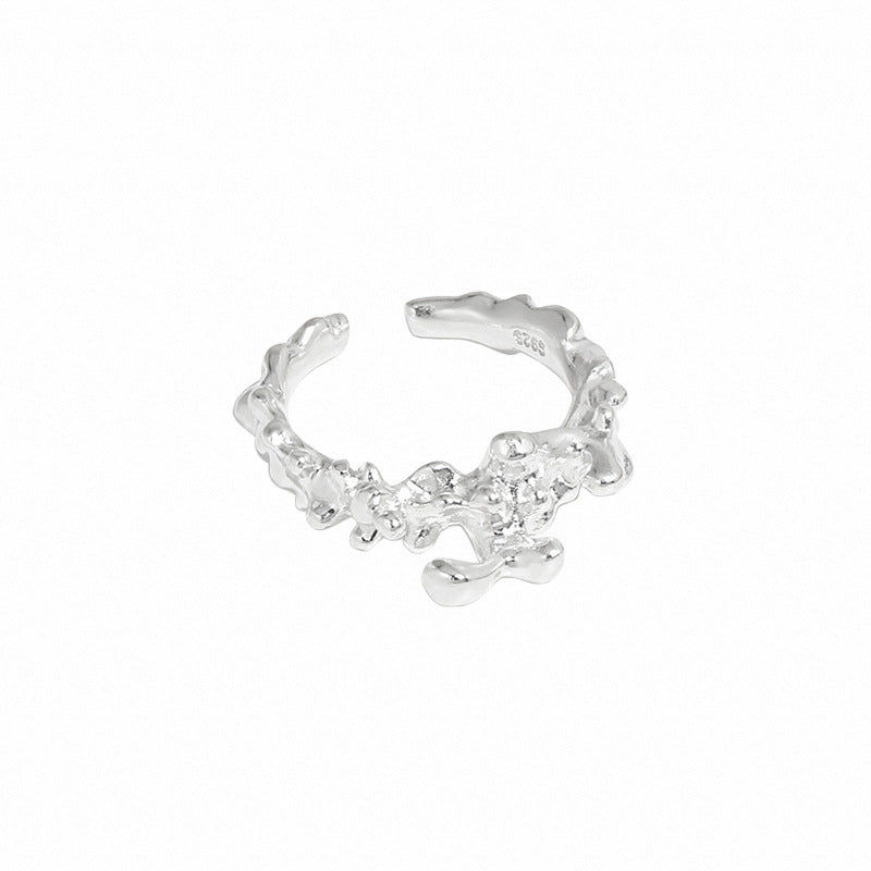 Lovcia Lava Flame 925 Sterling Silver Adjustable Ring-Rings-No Plating-No Plating