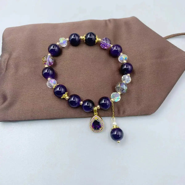 Lovcia Lavender Color Amethyst Crystal Bracelet For Women-Bracelets-Purple-Purple