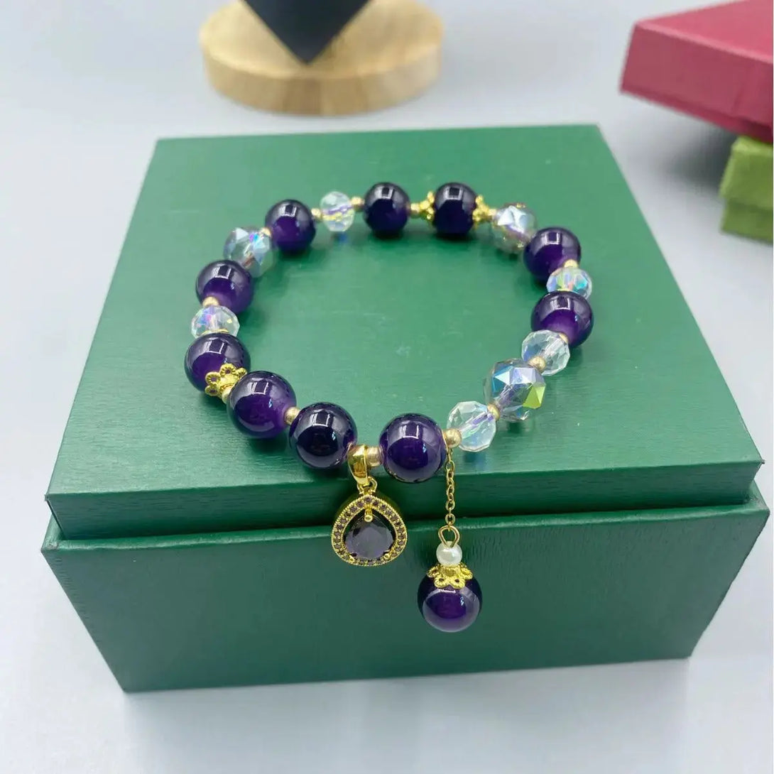 Lovcia Lavender Color Amethyst Crystal Bracelet For Women-Bracelets-Purple-Purple