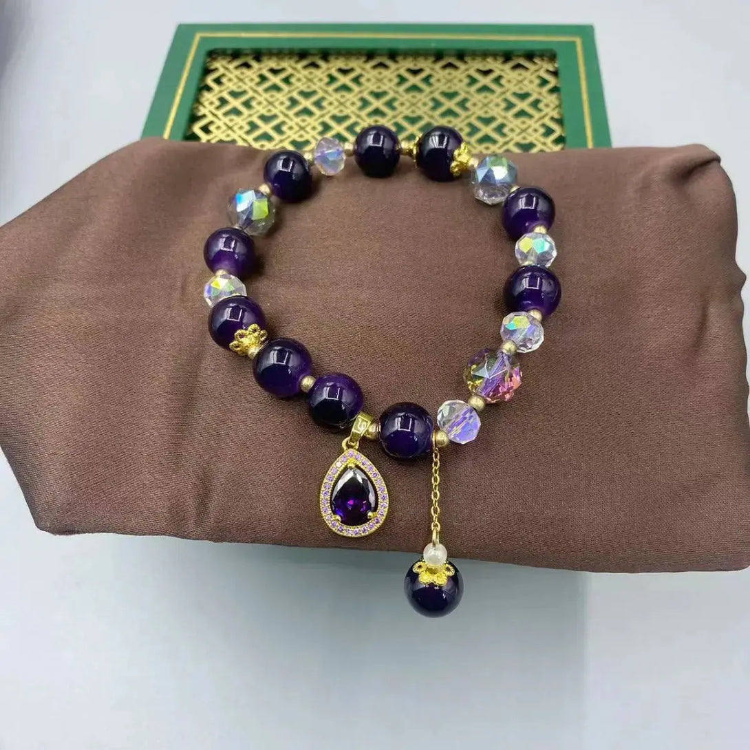 Lovcia Lavender Color Amethyst Crystal Bracelet For Women-Bracelets-Purple-Purple