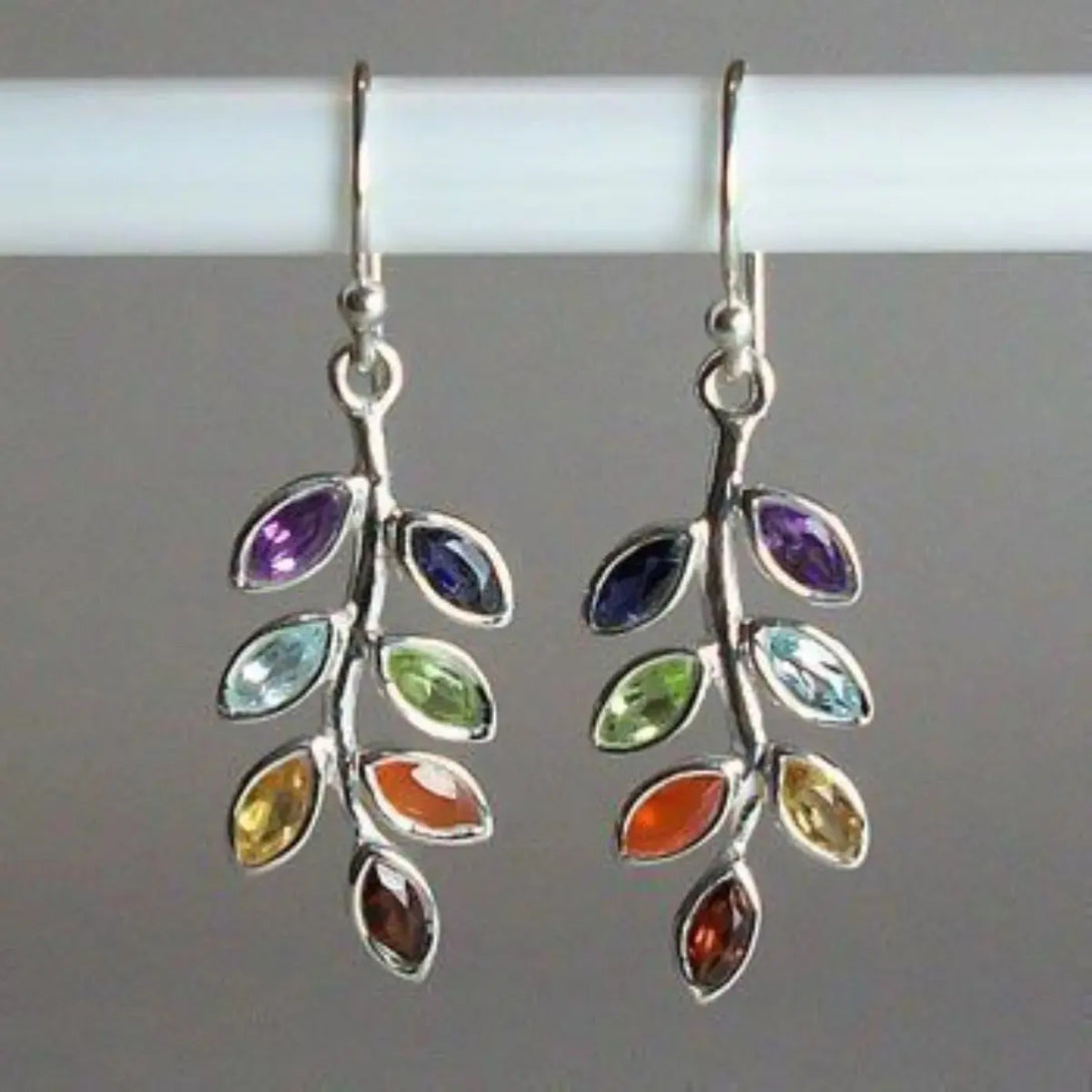 Lovcia Leaf Shape Alloy Earrings-Earrings-Multicolor-One Size-Multicolor