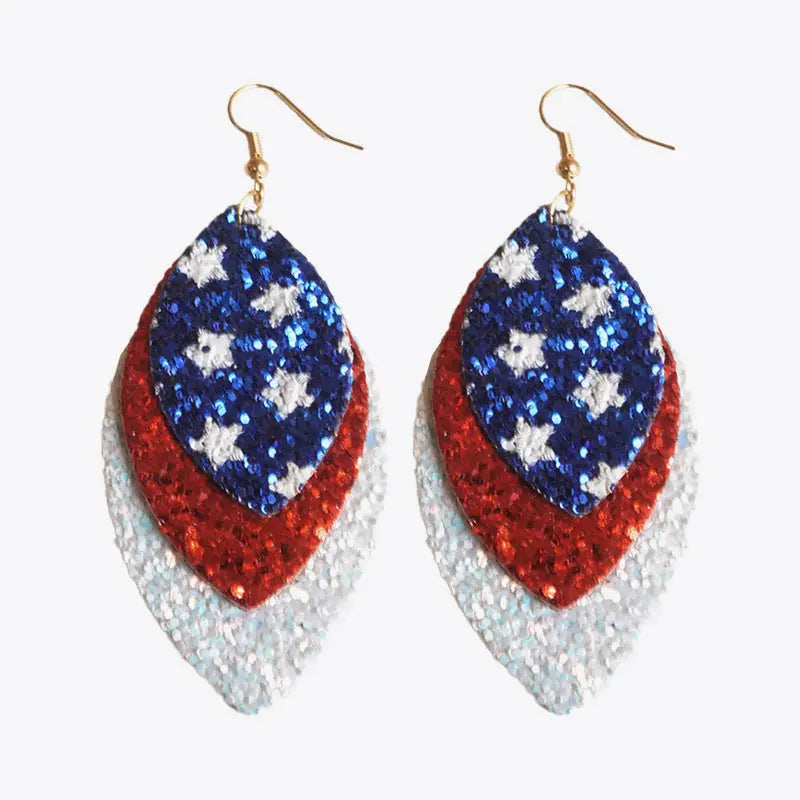 Lovcia Leaf Shape Copper Dangle Earrings-Earrings-Style A-One Size-Style A